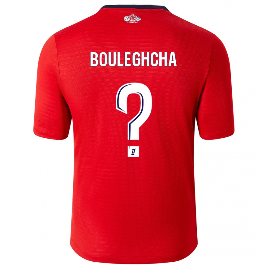 Kids Football Ismail Bouleghcha #0 Red White Home Jersey 2024/25 T-Shirt Nz