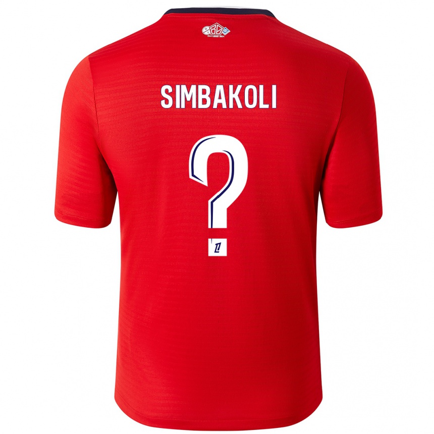 Kids Football Mamadou Simbakoli #0 Red White Home Jersey 2024/25 T-Shirt Nz