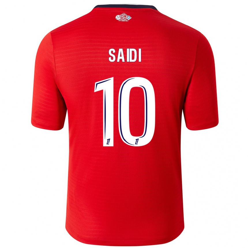 Kids Football Rachel Saidi #10 Red White Home Jersey 2024/25 T-Shirt Nz