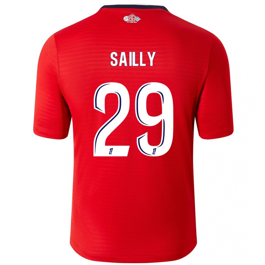 Kids Football Charlotte Sailly #29 Red White Home Jersey 2024/25 T-Shirt Nz