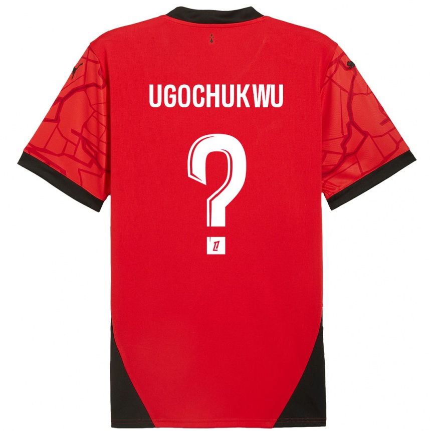 Kids Football Chibuike Ugochukwu #0 Red Black Home Jersey 2024/25 T-Shirt Nz