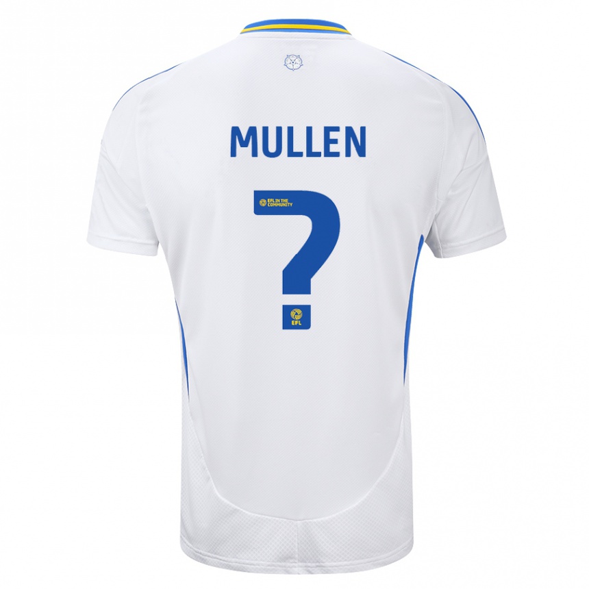 Kids Football Jeremiah Chilokoa-Mullen #0 White Blue Home Jersey 2024/25 T-Shirt Nz