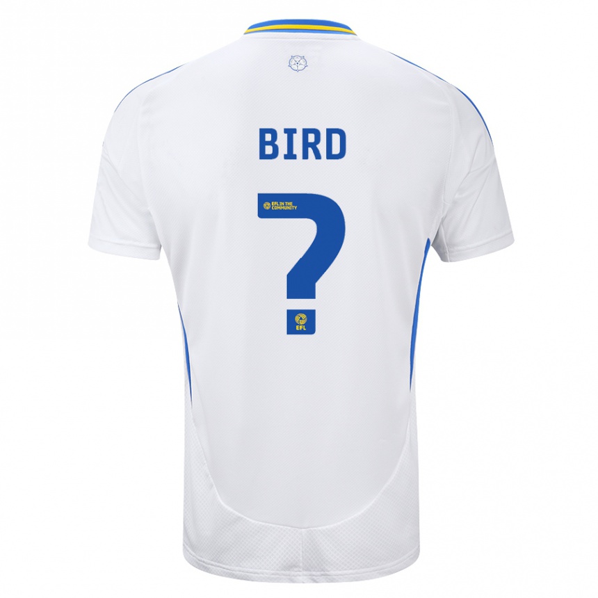 Kids Football Coban Bird #0 White Blue Home Jersey 2024/25 T-Shirt Nz