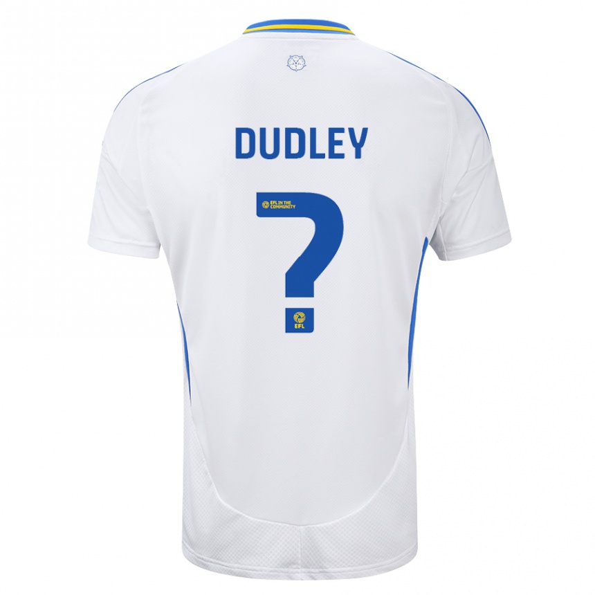 Kids Football Louie Dudley #0 White Blue Home Jersey 2024/25 T-Shirt Nz