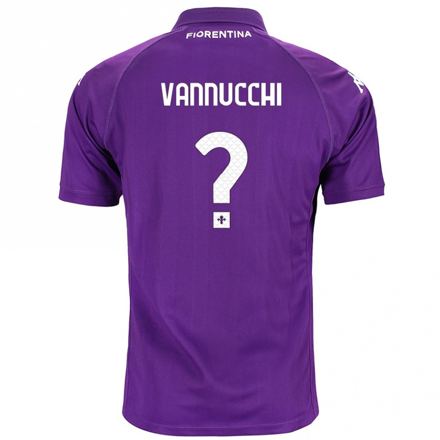 Kids Football Tommaso Vannucchi #0 Purple Home Jersey 2024/25 T-Shirt Nz