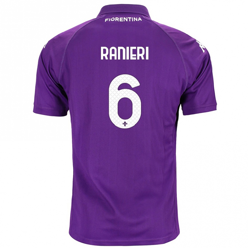 Kids Football Luca Ranieri #6 Purple Home Jersey 2024/25 T-Shirt Nz