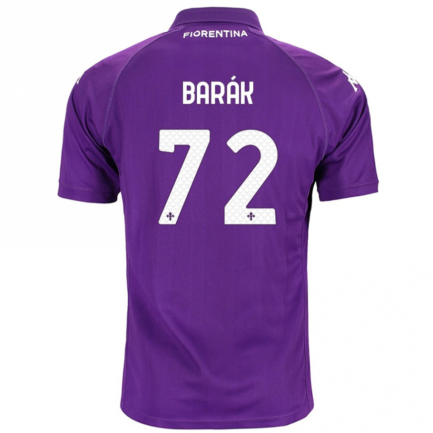 Kids Football Antonin Barak #72 Purple Home Jersey 2024/25 T-Shirt Nz