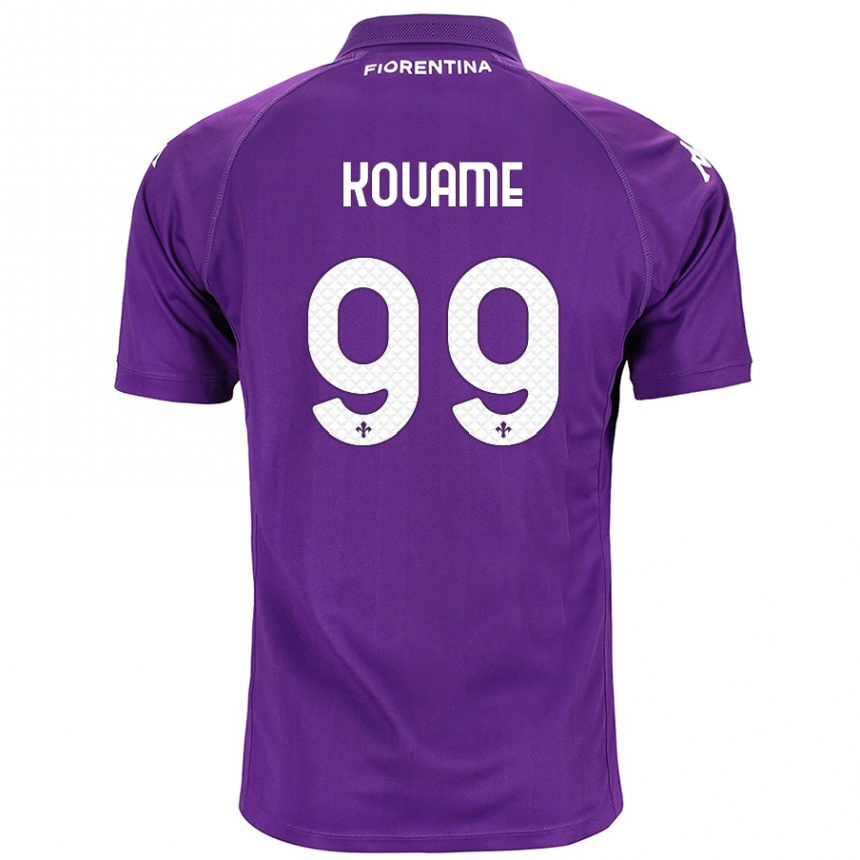 Kids Football Christian Kouamé #99 Purple Home Jersey 2024/25 T-Shirt Nz