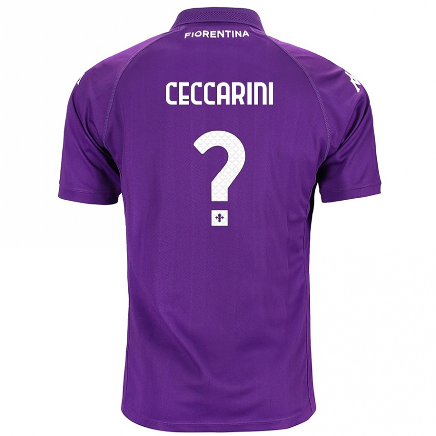 Kids Football Mattia Ceccarini #0 Purple Home Jersey 2024/25 T-Shirt Nz