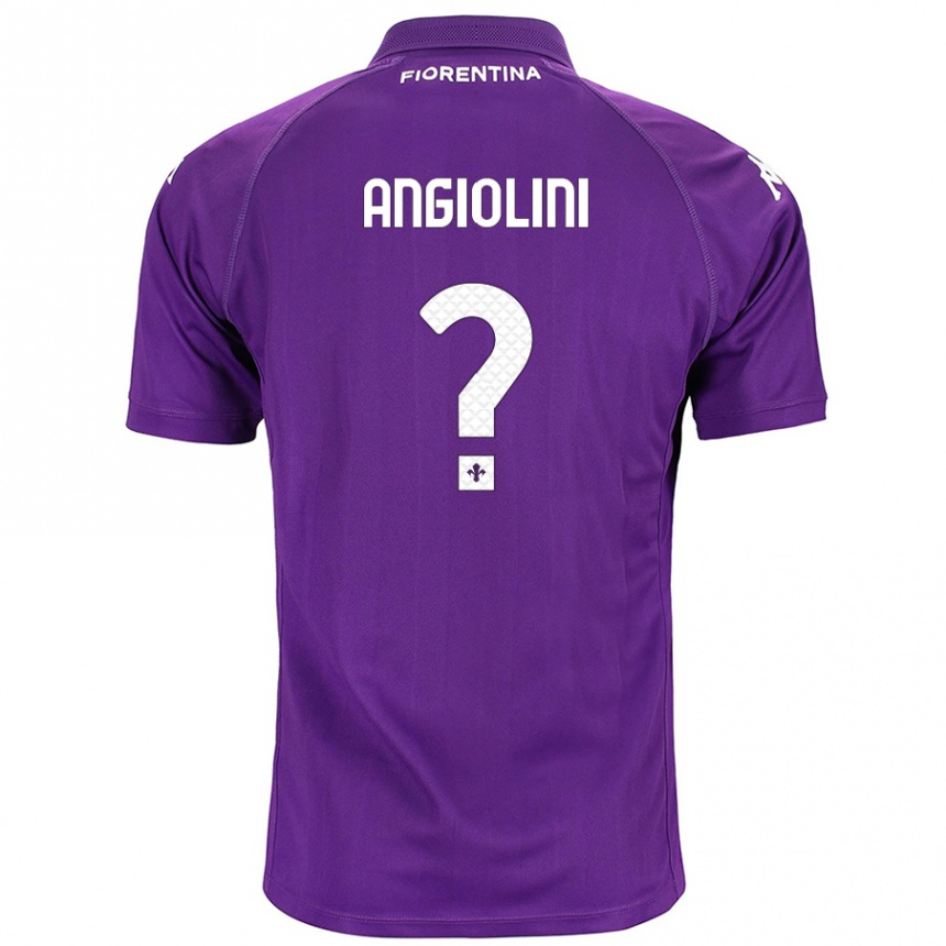 Kids Football Gianmarco Angiolini #0 Purple Home Jersey 2024/25 T-Shirt Nz