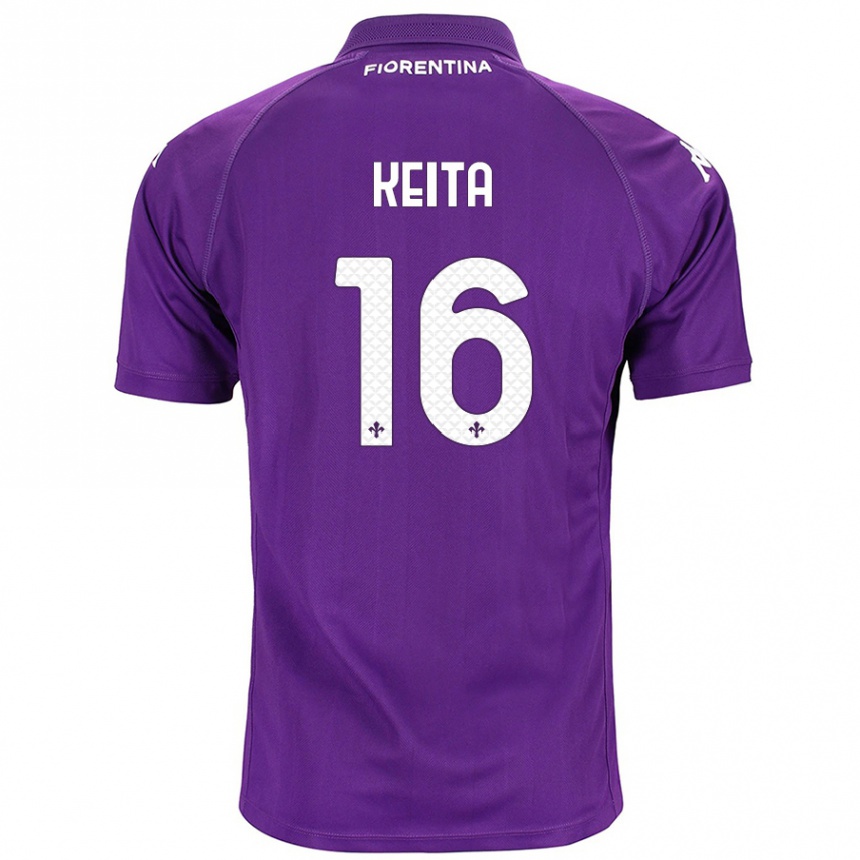 Kids Football Bala Keita #16 Purple Home Jersey 2024/25 T-Shirt Nz