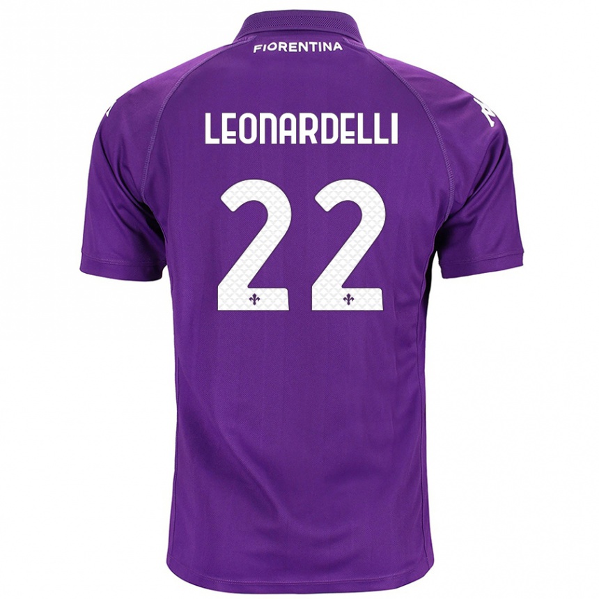 Kids Football Pietro Leonardelli #22 Purple Home Jersey 2024/25 T-Shirt Nz