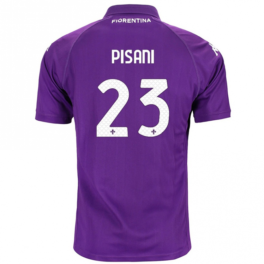 Kids Football Diego Pisani #23 Purple Home Jersey 2024/25 T-Shirt Nz