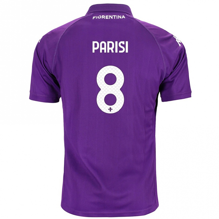 Kids Football Alice Parisi #8 Purple Home Jersey 2024/25 T-Shirt Nz