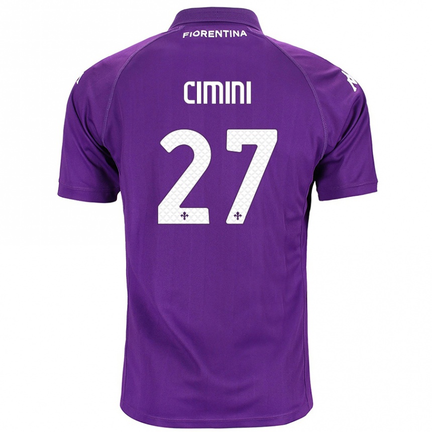 Kids Football Linda Tucceri Cimini #27 Purple Home Jersey 2024/25 T-Shirt Nz