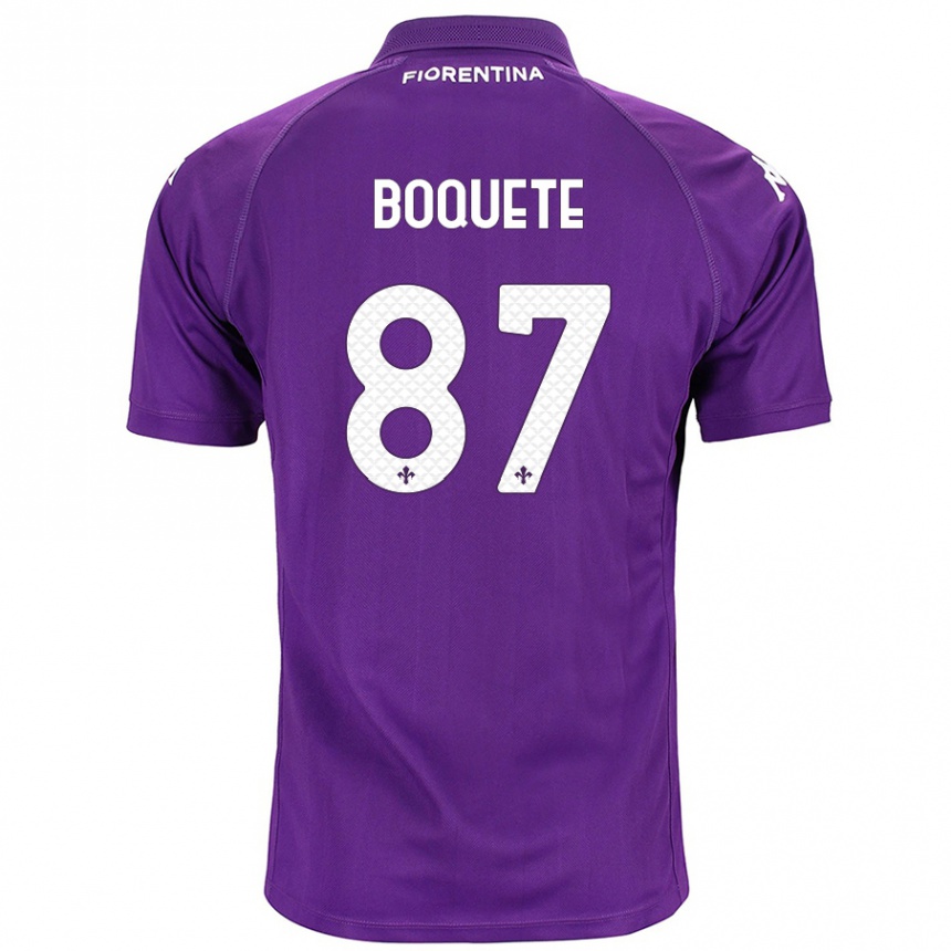 Kids Football Verónica Boquete #87 Purple Home Jersey 2024/25 T-Shirt Nz