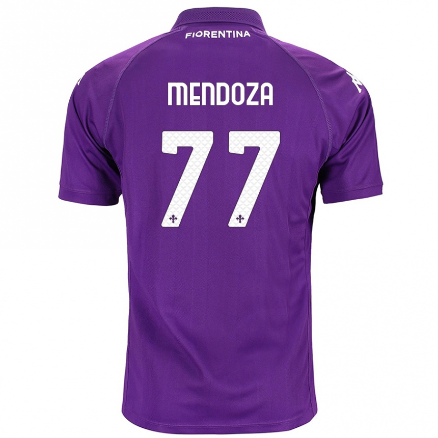 Kids Football William Mendoza #77 Purple Home Jersey 2024/25 T-Shirt Nz