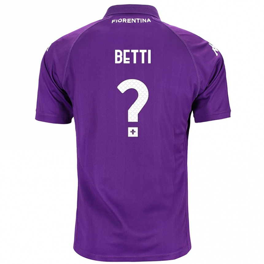 Kids Football Tiziano Betti #0 Purple Home Jersey 2024/25 T-Shirt Nz