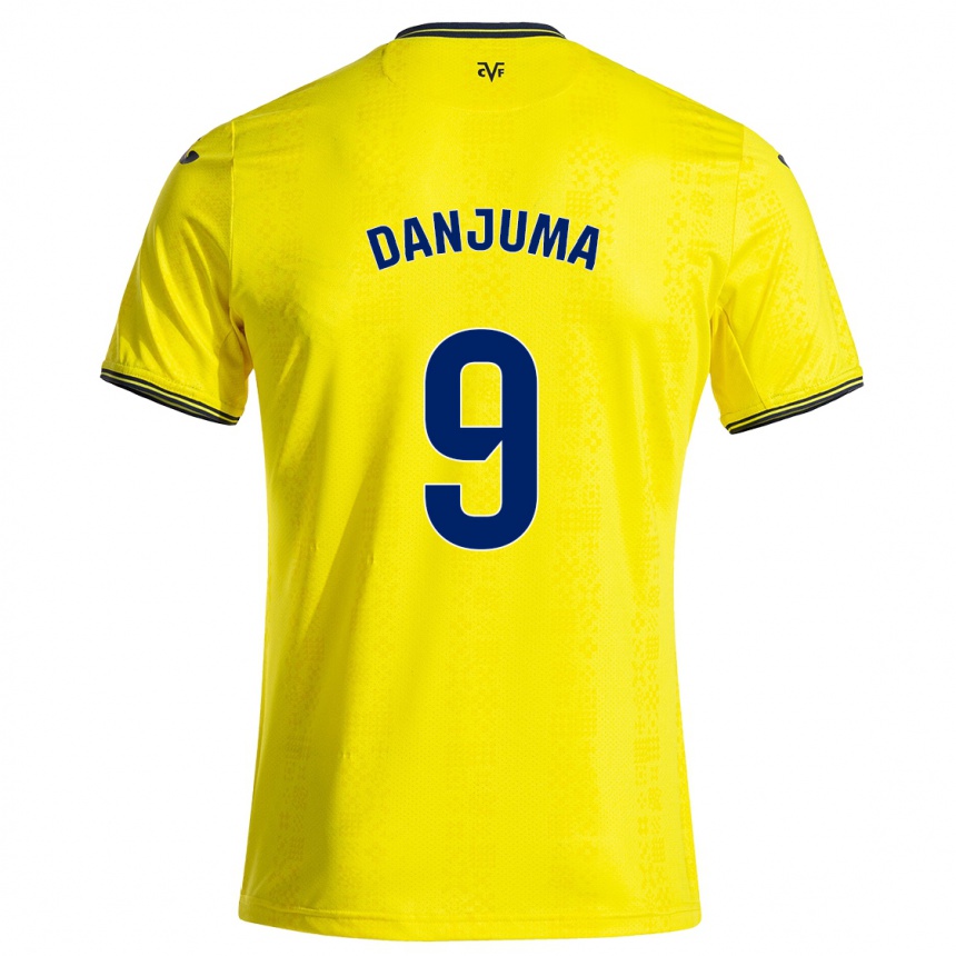 Kids Football Arnaut Danjuma #9 Yellow Black Home Jersey 2024/25 T-Shirt Nz