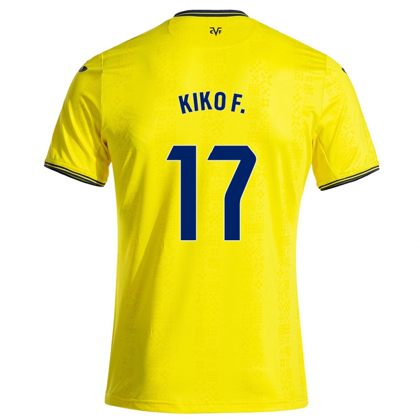 Kids Football Kiko Femenía #17 Yellow Black Home Jersey 2024/25 T-Shirt Nz