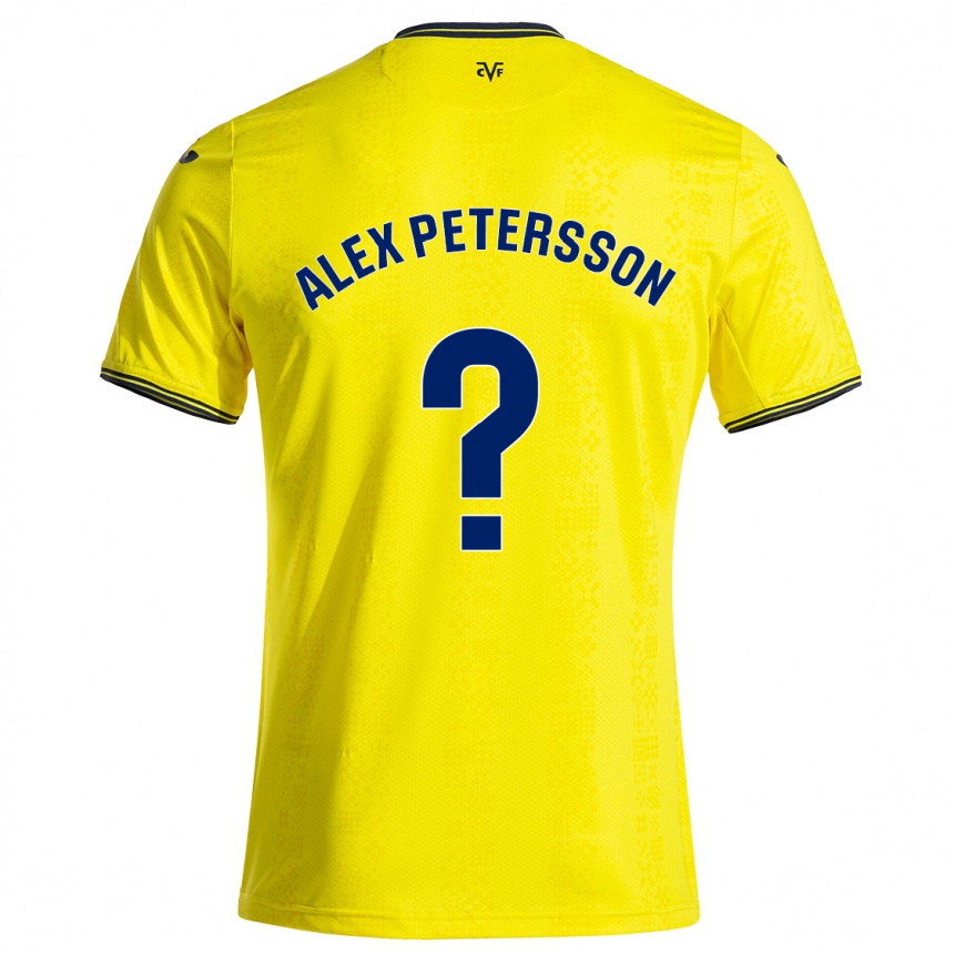 Kids Football Max Alex Petersson #0 Yellow Black Home Jersey 2024/25 T-Shirt Nz