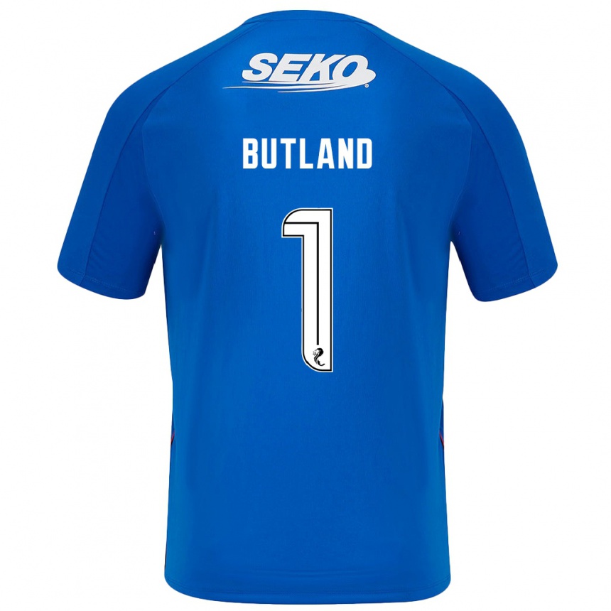 Kids Football Jack Butland #1 Dark Blue Home Jersey 2024/25 T-Shirt Nz