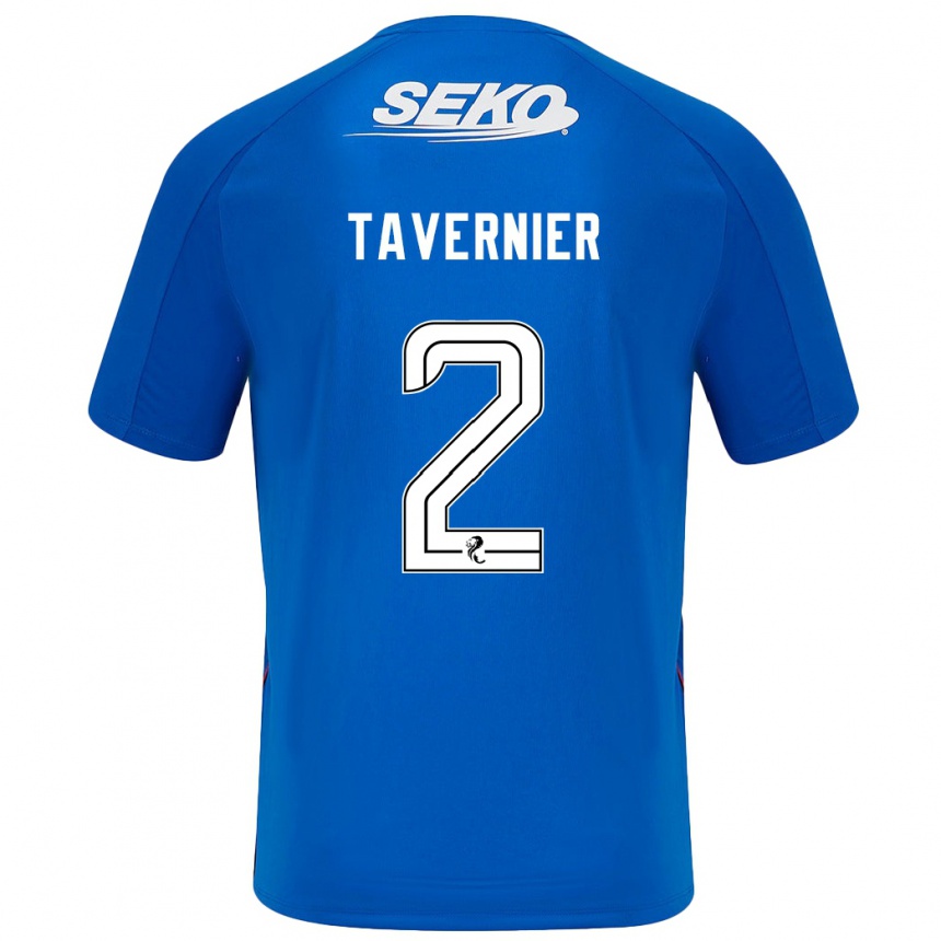 Kids Football James Tavernier #2 Dark Blue Home Jersey 2024/25 T-Shirt Nz