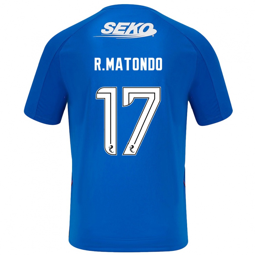 Kids Football Rabbi Matondo #17 Dark Blue Home Jersey 2024/25 T-Shirt Nz