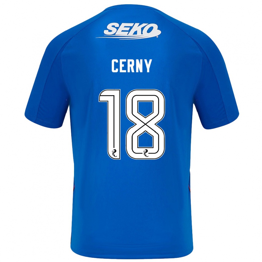 Kids Football Vaclav Cerny #18 Dark Blue Home Jersey 2024/25 T-Shirt Nz