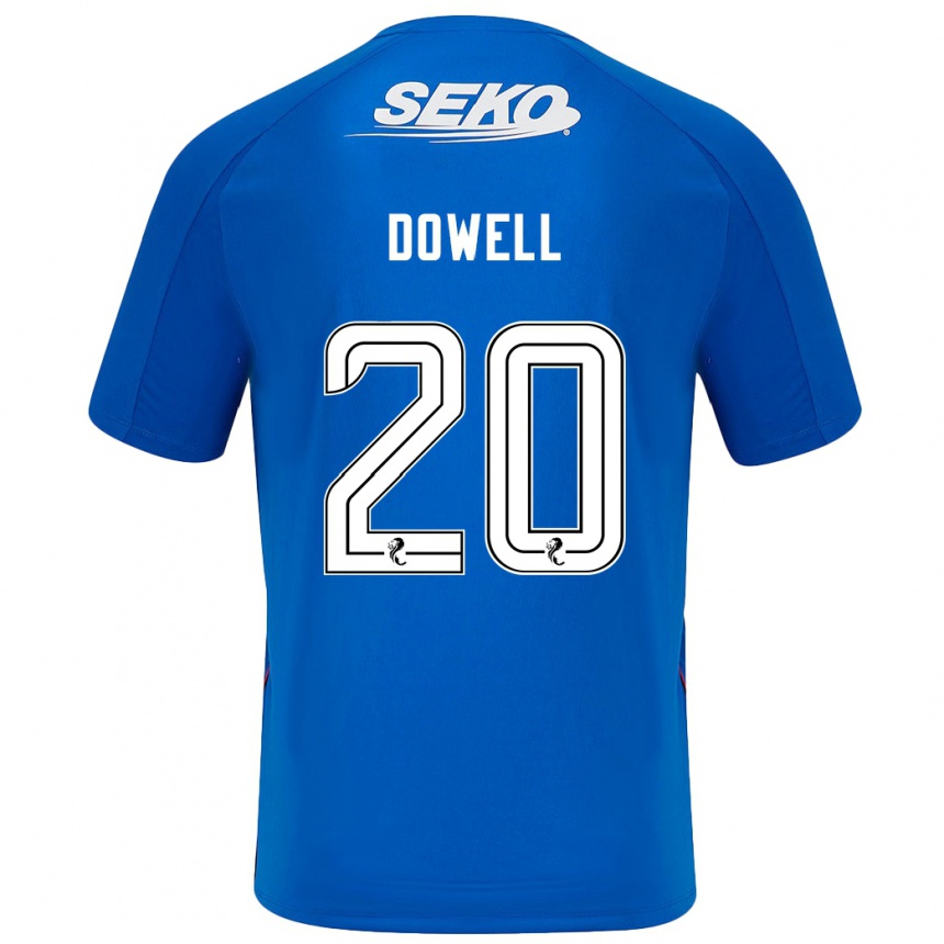 Kids Football Kieran Dowell #20 Dark Blue Home Jersey 2024/25 T-Shirt Nz