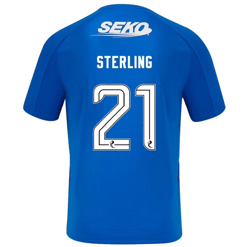 Kids Football Dujon Sterling #21 Dark Blue Home Jersey 2024/25 T-Shirt Nz