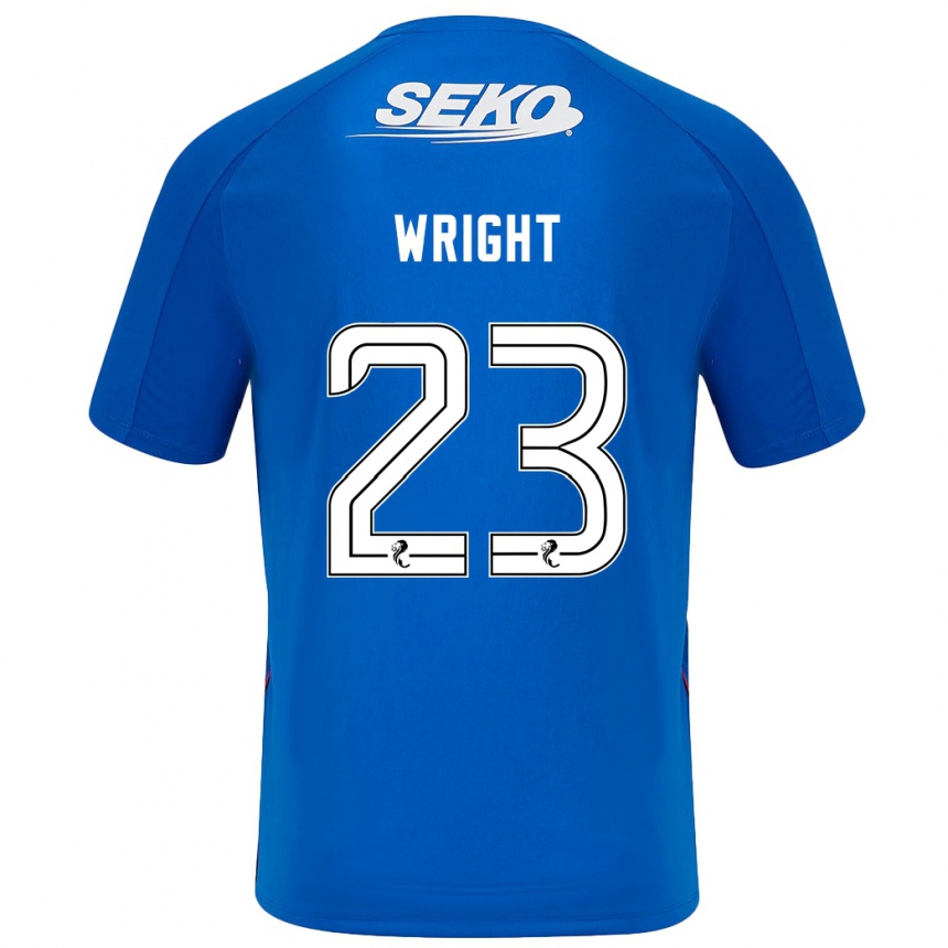 Kids Football Scott Wright #23 Dark Blue Home Jersey 2024/25 T-Shirt Nz