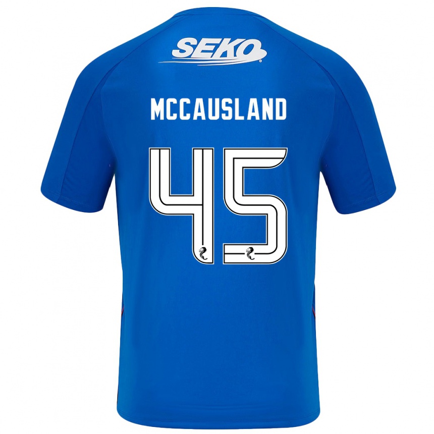 Kids Football Ross Mccausland #45 Dark Blue Home Jersey 2024/25 T-Shirt Nz