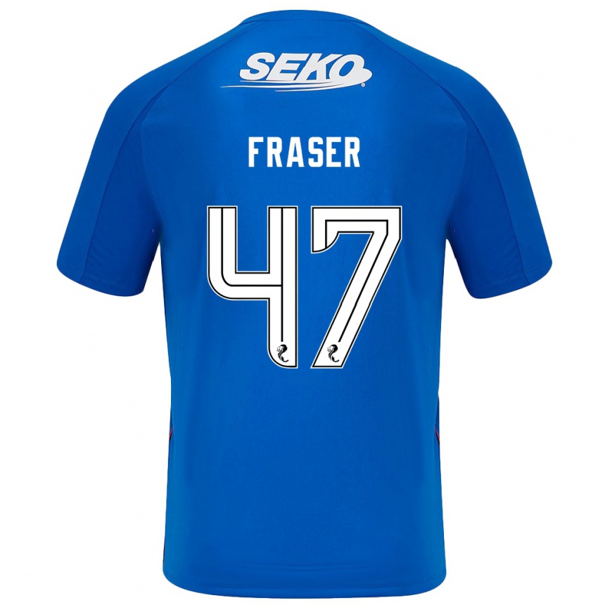 Kids Football Robbie Fraser #47 Dark Blue Home Jersey 2024/25 T-Shirt Nz