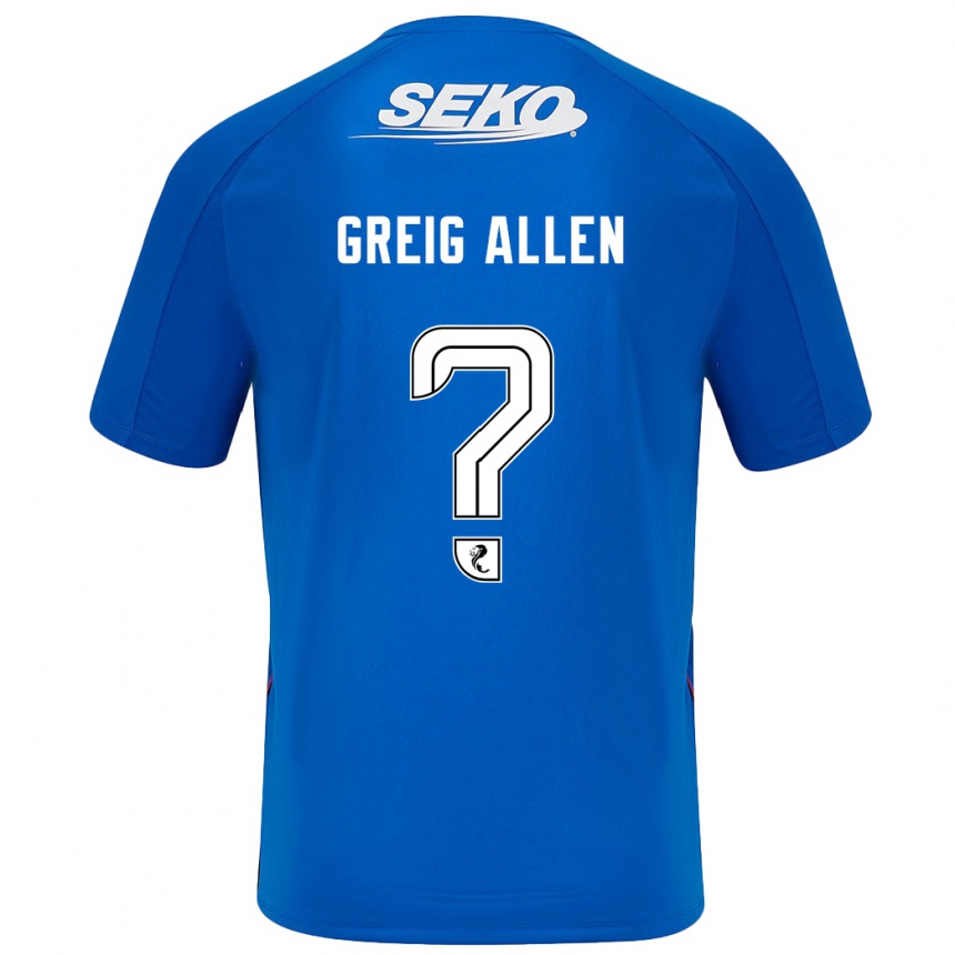 Kids Football Greig Allen #0 Dark Blue Home Jersey 2024/25 T-Shirt Nz