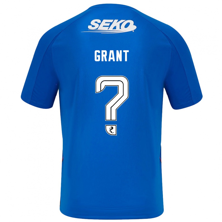 Kids Football Leyton Grant #0 Dark Blue Home Jersey 2024/25 T-Shirt Nz