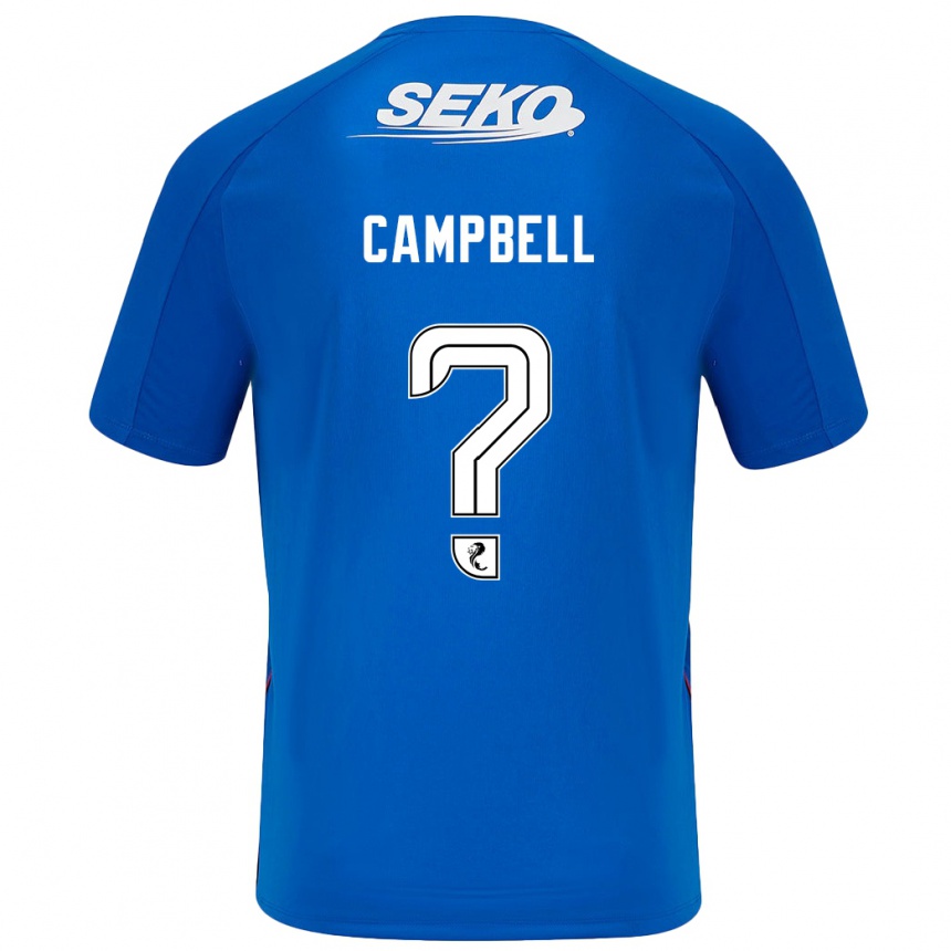 Kids Football Connor Campbell #0 Dark Blue Home Jersey 2024/25 T-Shirt Nz