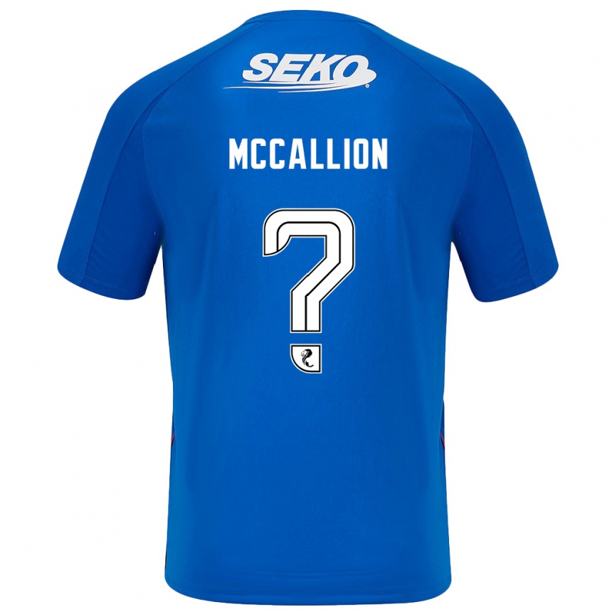 Kids Football Aiden Mccallion #0 Dark Blue Home Jersey 2024/25 T-Shirt Nz