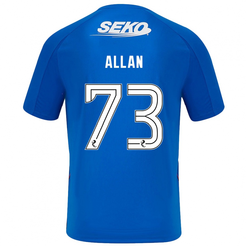 Kids Football Connor Allan #73 Dark Blue Home Jersey 2024/25 T-Shirt Nz