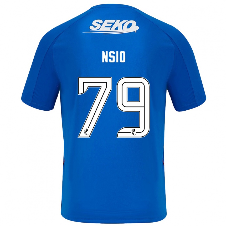 Kids Football Paul Nsio #79 Dark Blue Home Jersey 2024/25 T-Shirt Nz