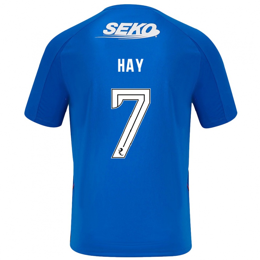 Kids Football Brogan Hay #7 Dark Blue Home Jersey 2024/25 T-Shirt Nz