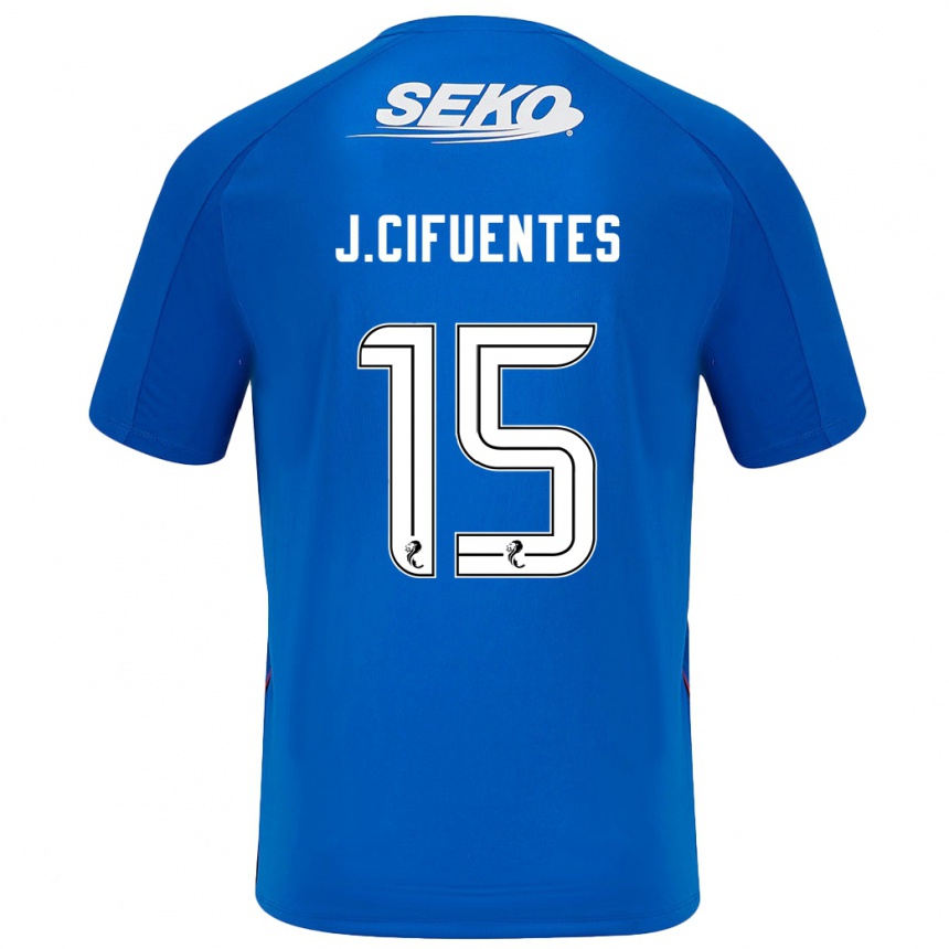 Kids Football José Cifuentes #15 Dark Blue Home Jersey 2024/25 T-Shirt Nz