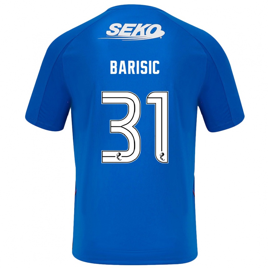 Kids Football Borna Barisic #31 Dark Blue Home Jersey 2024/25 T-Shirt Nz