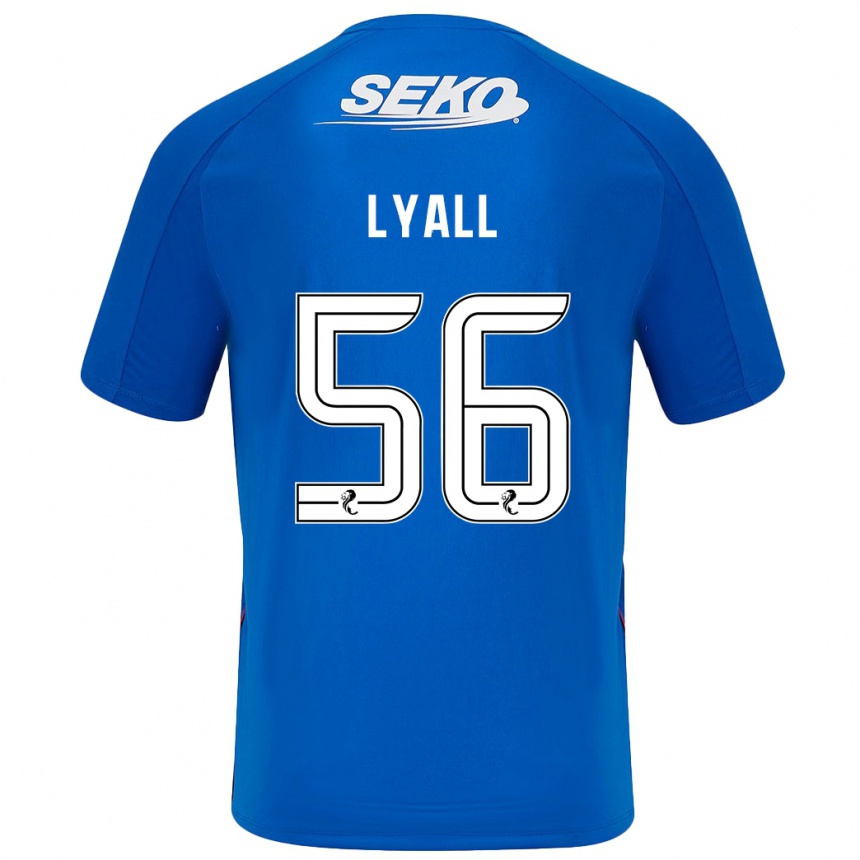 Kids Football Arron Lyall #56 Dark Blue Home Jersey 2024/25 T-Shirt Nz