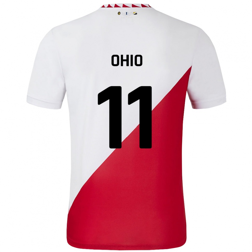 Kids Football Noah Ohio #11 White Red Home Jersey 2024/25 T-Shirt Nz