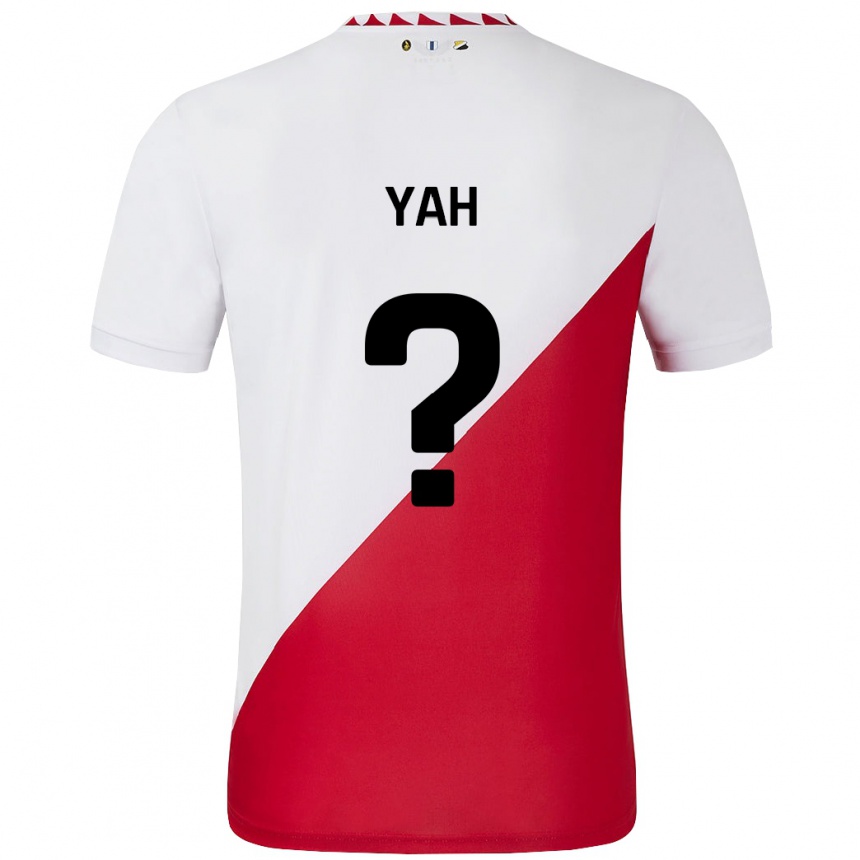 Kids Football Gibson Yah #0 White Red Home Jersey 2024/25 T-Shirt Nz