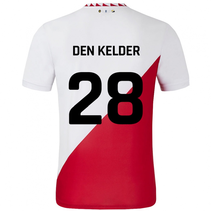 Kids Football Gera Op Den Kelder #28 White Red Home Jersey 2024/25 T-Shirt Nz