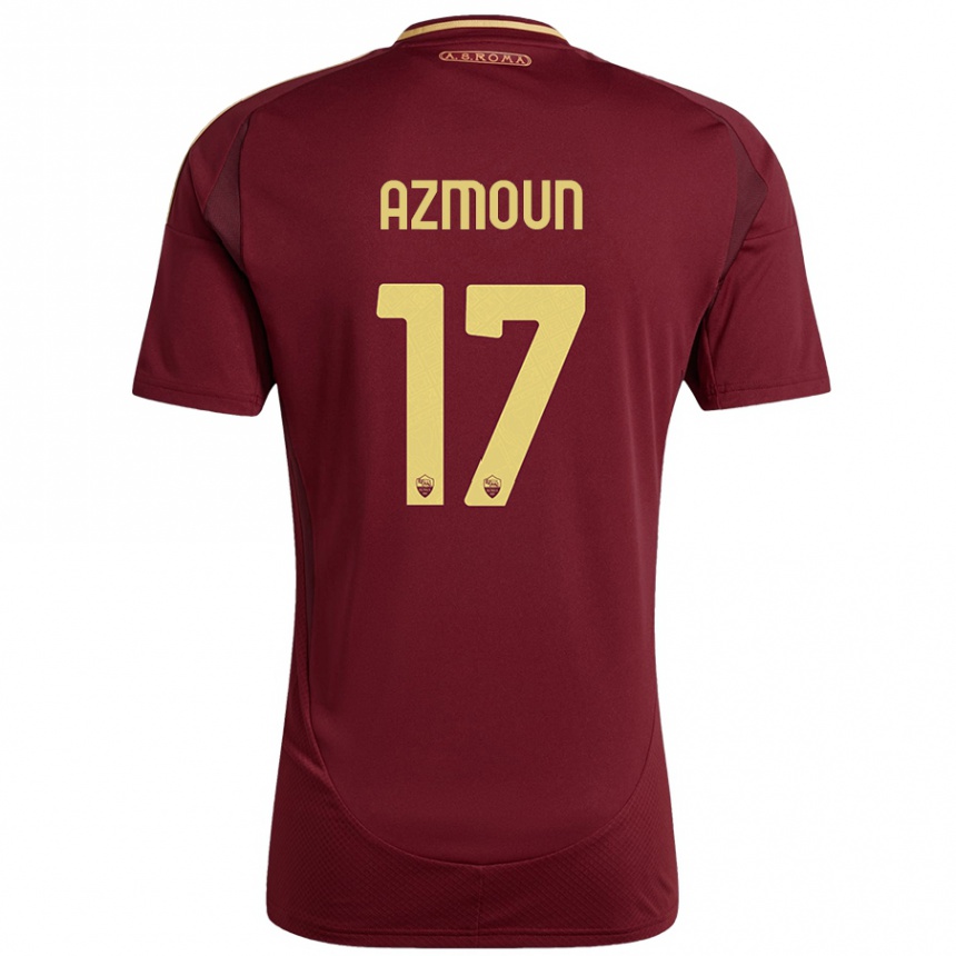 Kids Football Sardar Azmoun #17 Red Brown Gold Home Jersey 2024/25 T-Shirt Nz