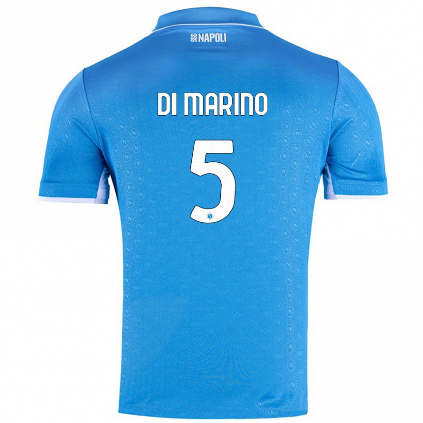 Kids Football Paola Di Marino #5 Sky Blue Home Jersey 2024/25 T-Shirt Nz