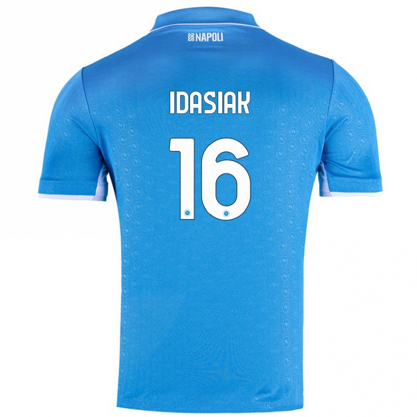 Kids Football Hubert Idasiak #16 Sky Blue Home Jersey 2024/25 T-Shirt Nz